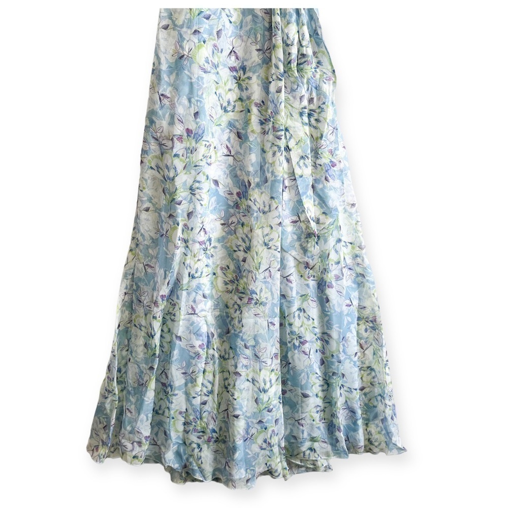 NWT Eywasouls Malibu | Lara Long Sleeve Dress., blue floral, Size M/L - Picture 6 of 16